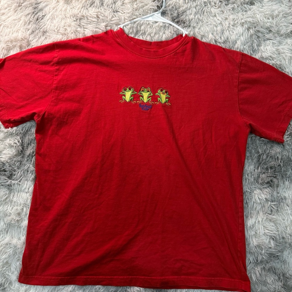 RAINFOREST Red Tee with Green and Yellow Logo